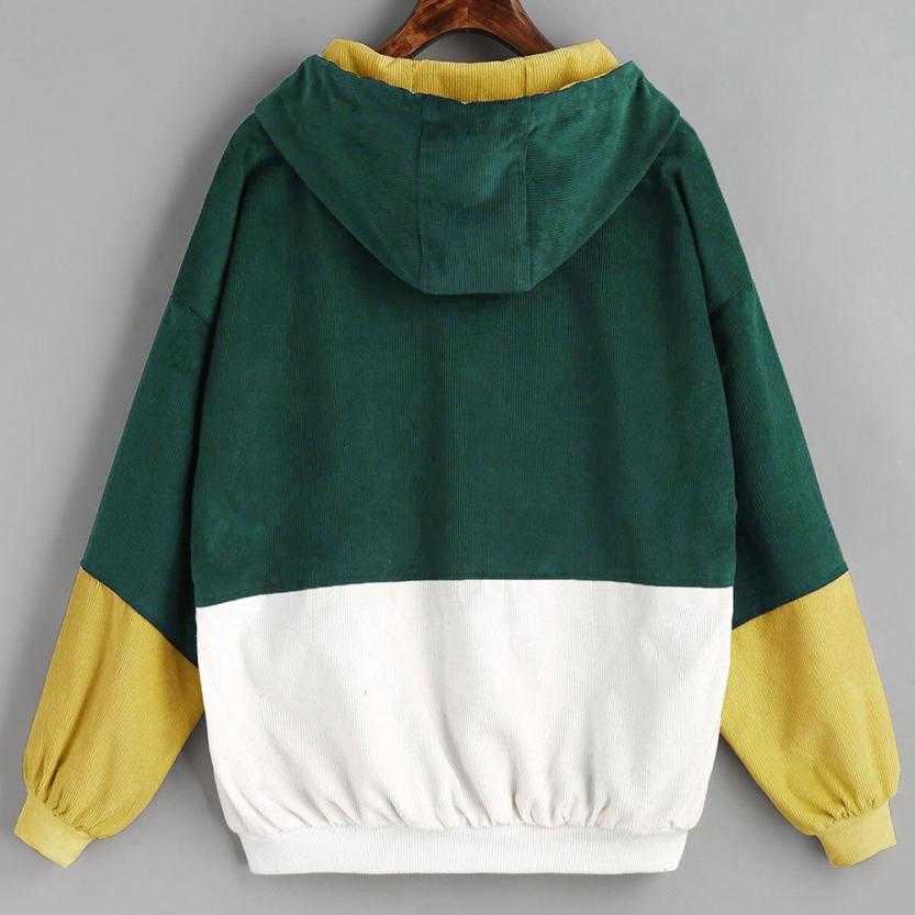 Oversized Corduroy Patchwork Jackets for Women