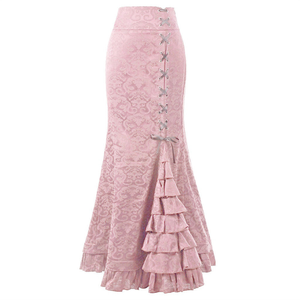 Amazon AliExpress explosion models fashion sexy fishtail belts women's long skirt skirt spot