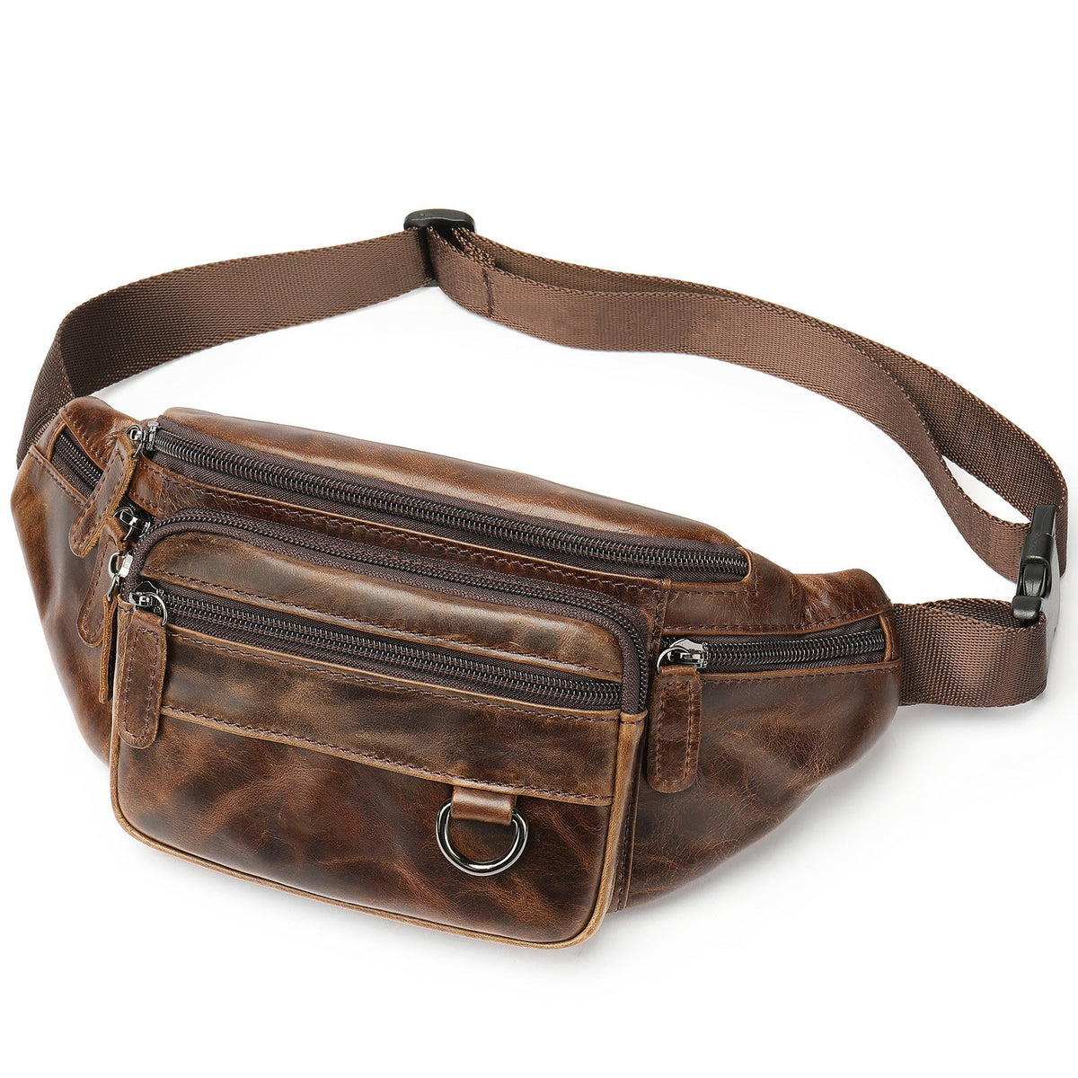 Men's Leather Phone Belt Chest Bag