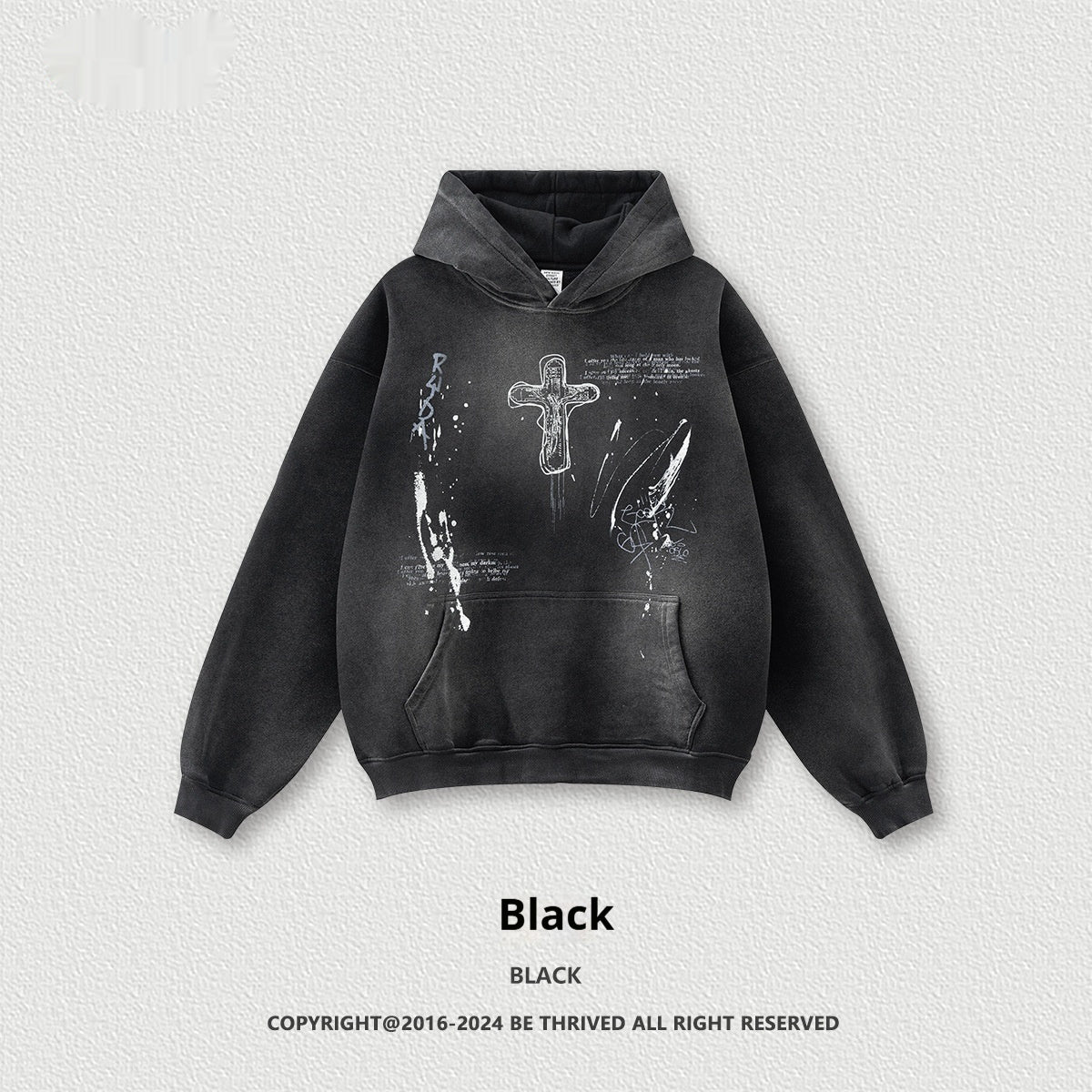 Men's Loose Street Hand-painted Couple Wear Hooded Sweater