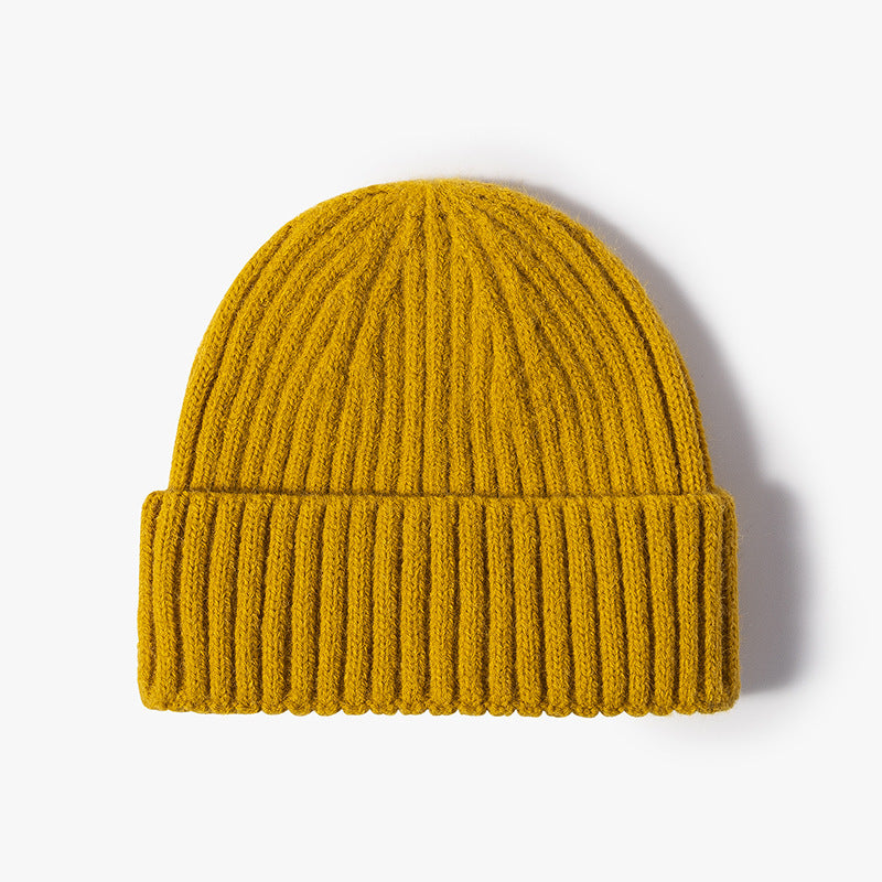Knitted Cuff Short Fisherman Hat Mens Womens Winter Warm Beanie
