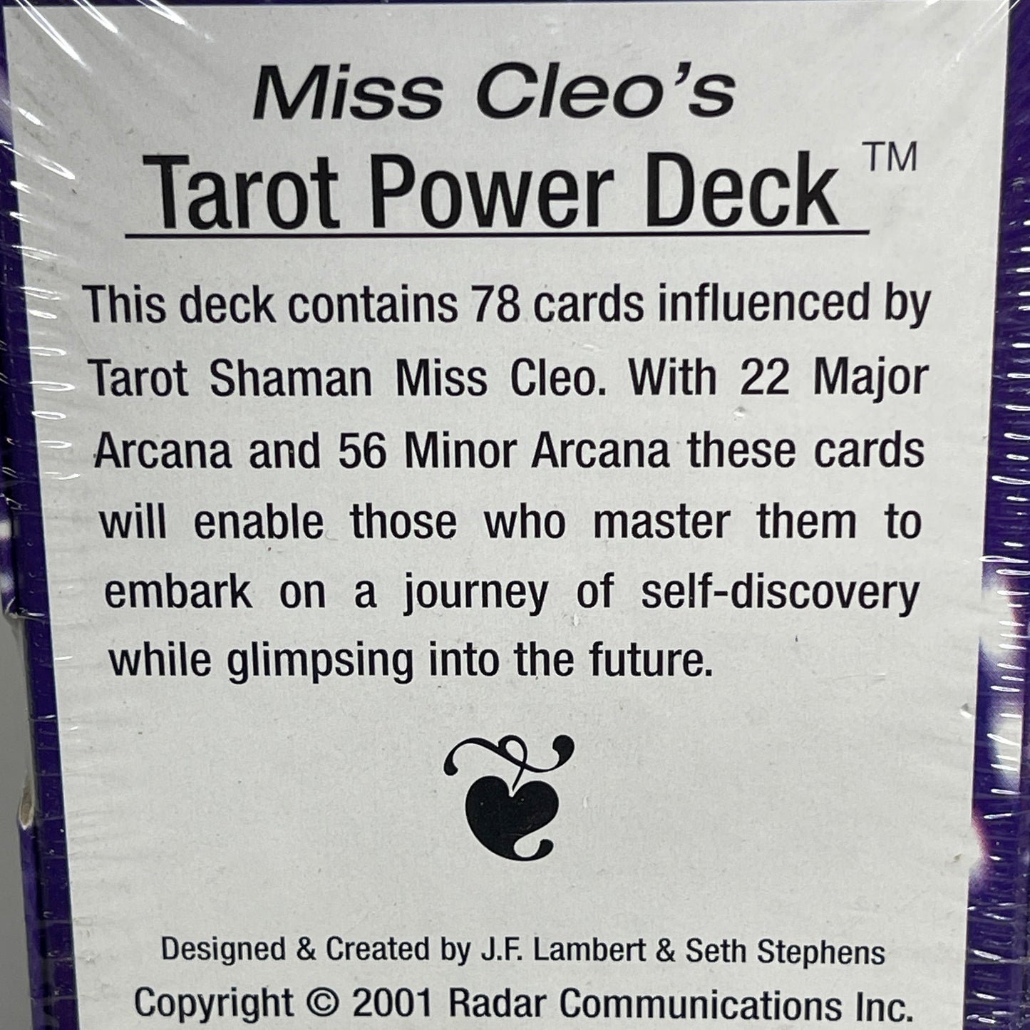 MISS CLEO'S (3 DECKS) Vintage Tarot Power Deck in Hard Cover Box
