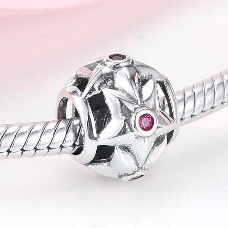 S925 Sterling Silver Beads Cute Insect Series Jewelry Plug Spacer Beads DIY Accessories Beads Enamel Color Silver Jewelry