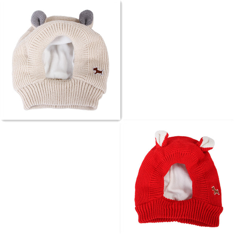 Knitted Large Dog Golden Retriever Warm And Windproof Hat