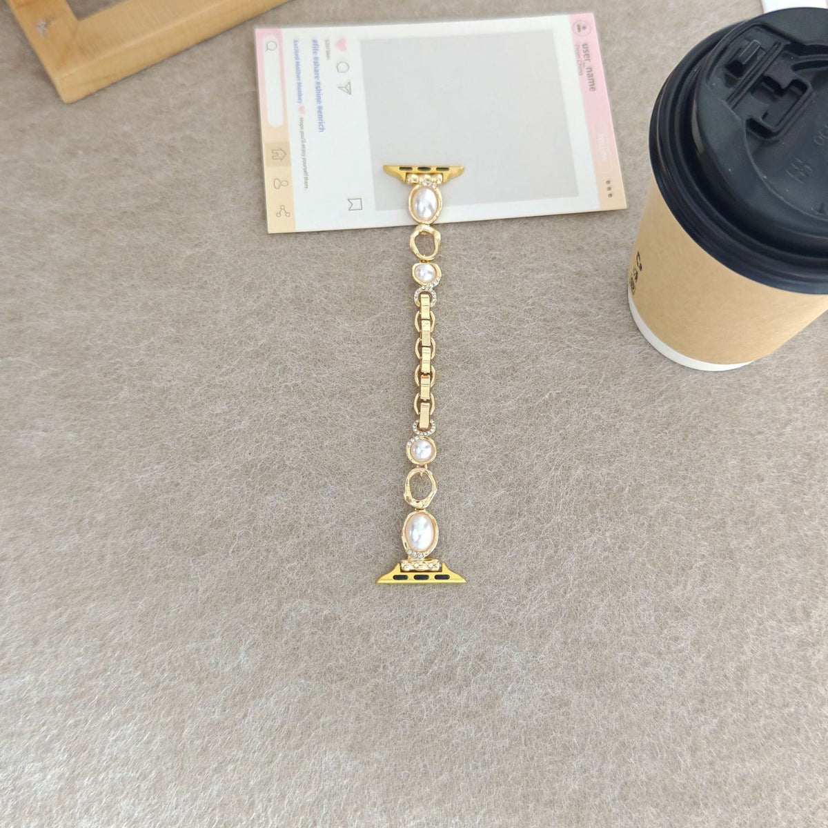 Suitable For IWatch S11 Generation Iwatch109876SE Pearl Diamond ChainStrap Xiaomi 9pro For Women