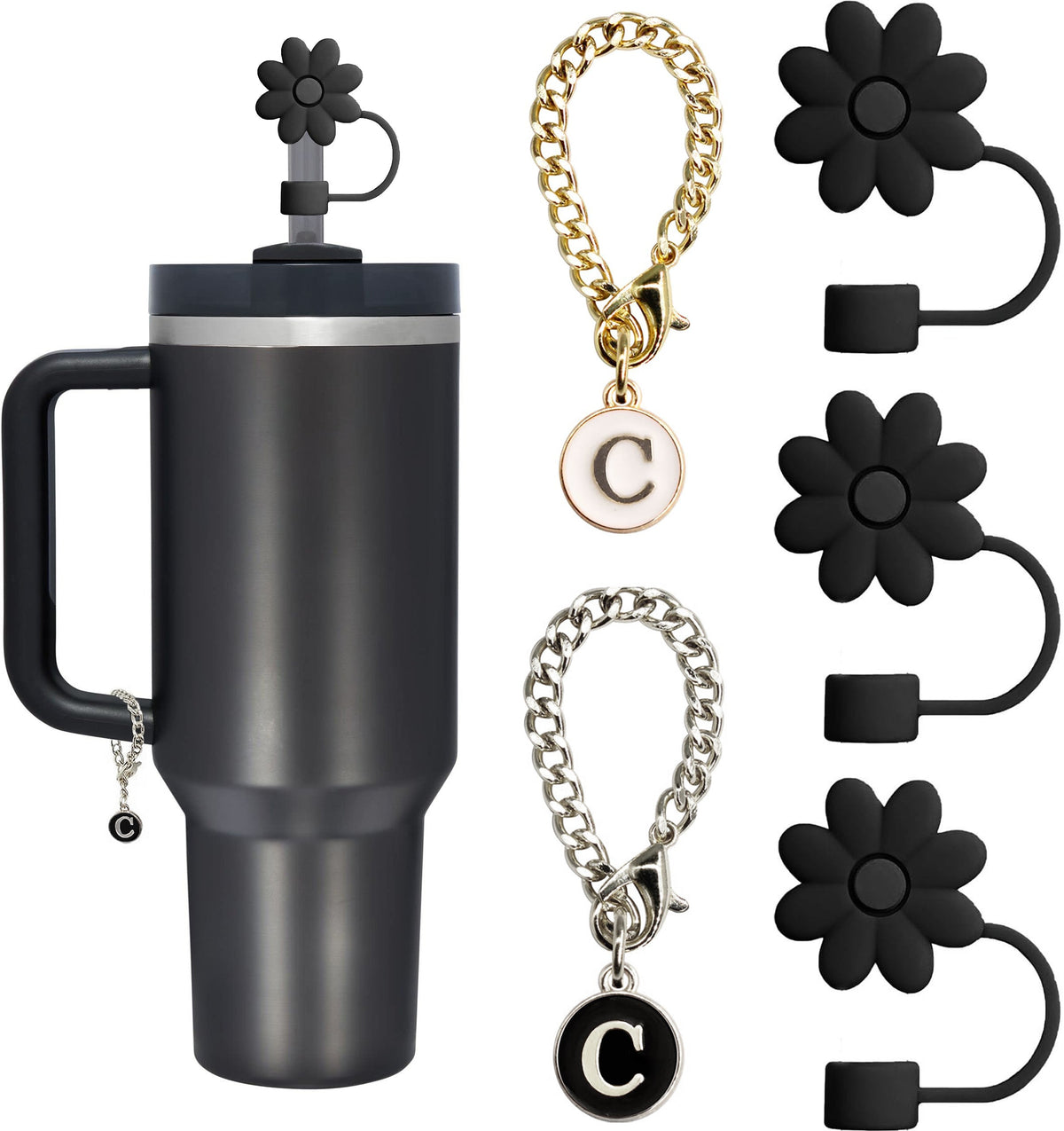 Tumbler Letter Handle Charms - 5PCS