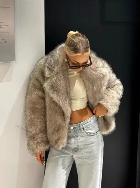 Fur Autumn And Winter Faux Fur Women's Clothing Top