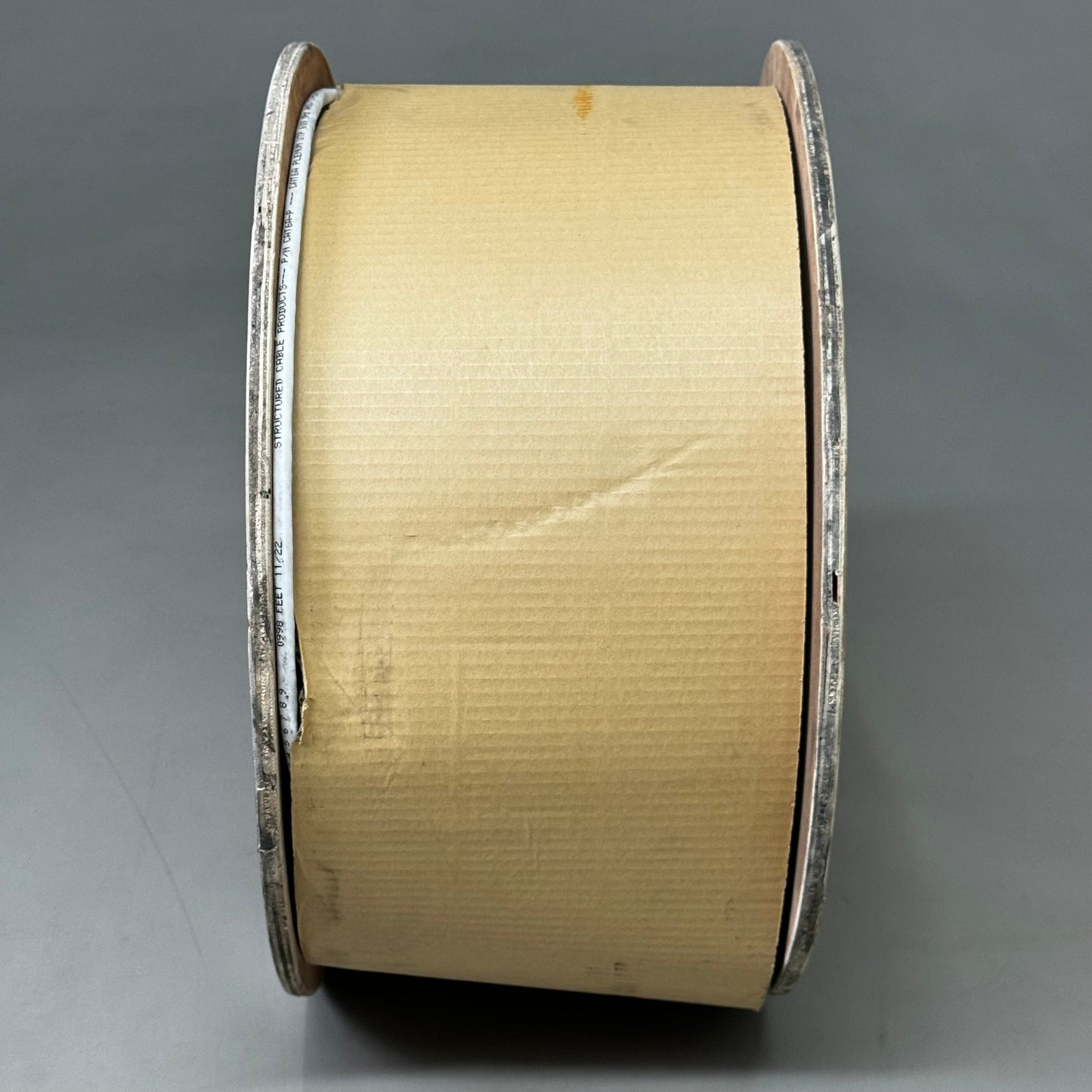 SCP CAT6A Plenum Enhanced 600 MHz 23 AWG Packaging Spool 1000ft White CAT6A-P-WT