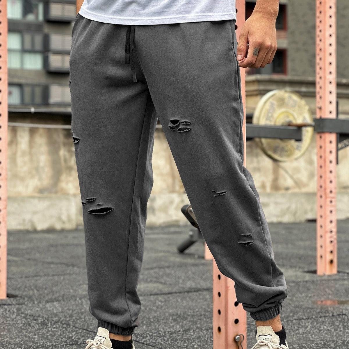 Fitness Ripped Sweat-wicking Jogger Pants