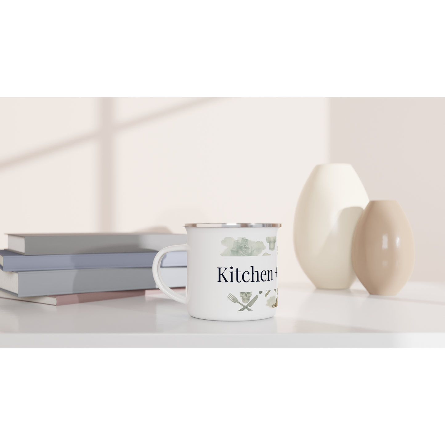 White 12oz Enamel Mug | Coffee Mugs | Kitchen + Metal