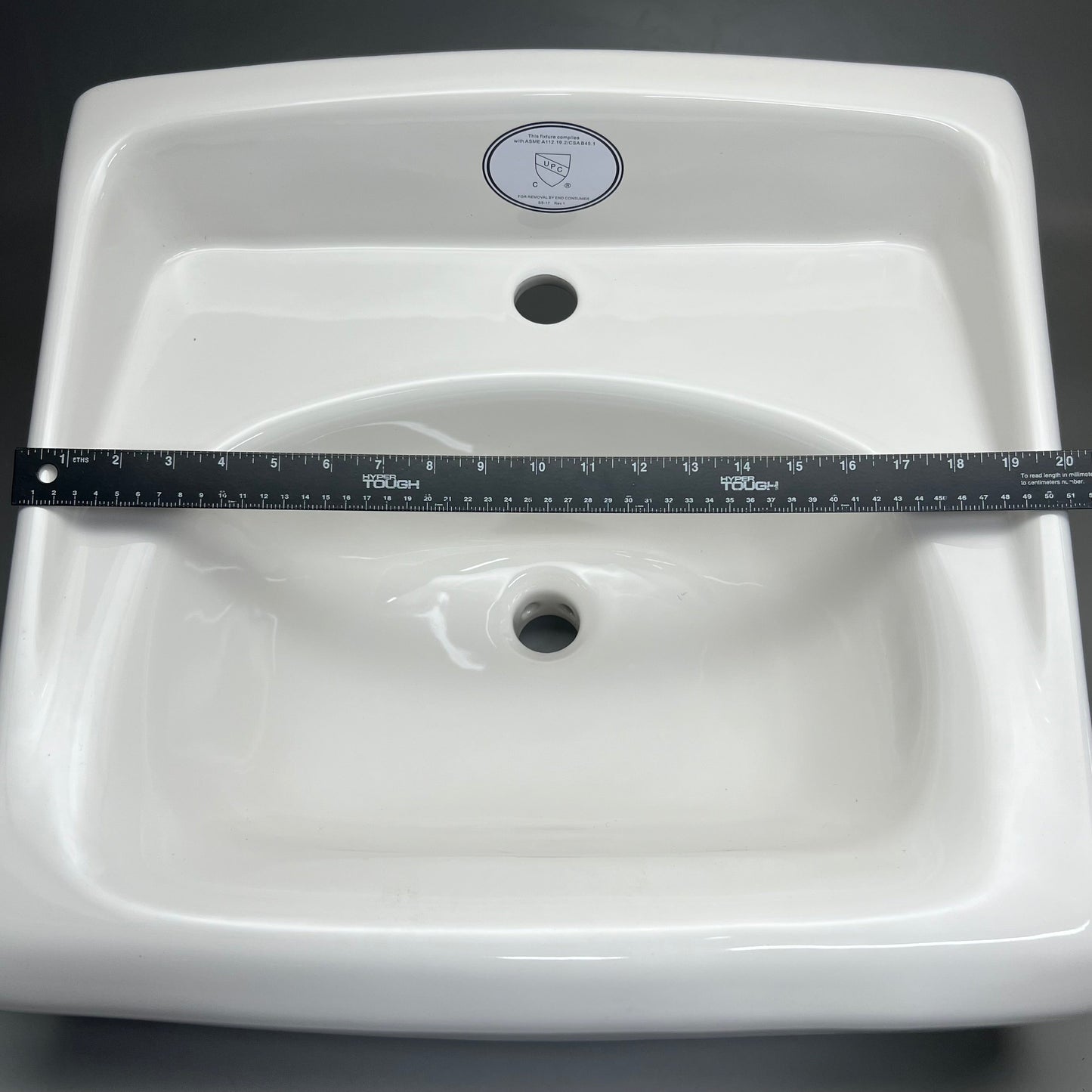 SLOAN Vitreous China Wall-Mounted Backsplash Lavatory Sink White SS3103