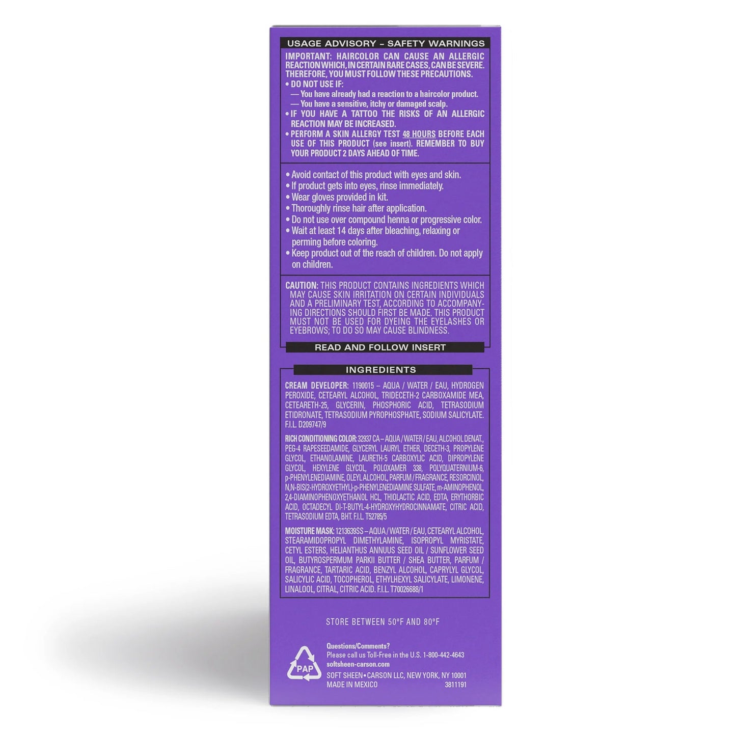 Dark and Lovely Fade Resist Hair Color #371 - Jet Black