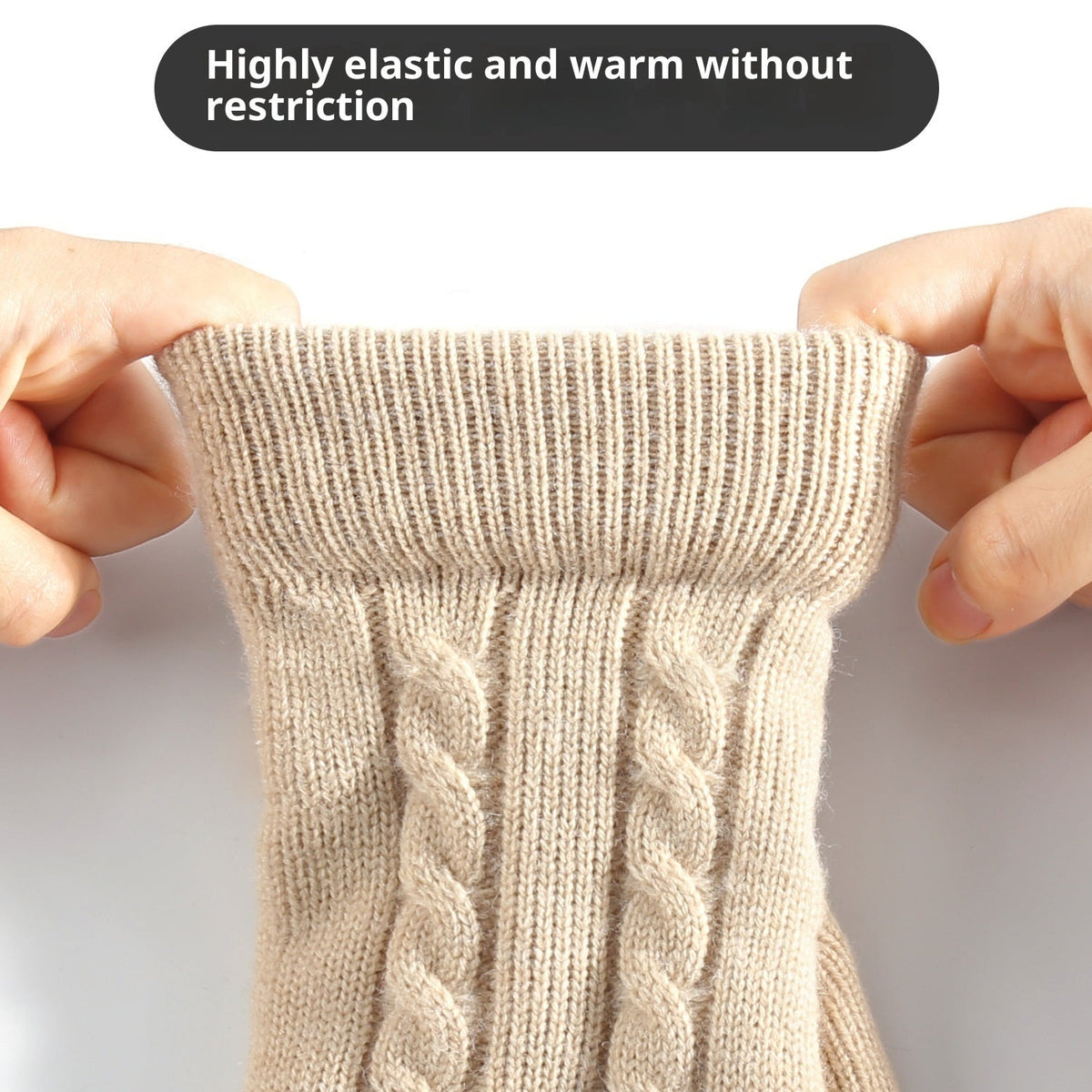 Double-layer Fleece-lined Warm And Cold-proof Knitted Gloves