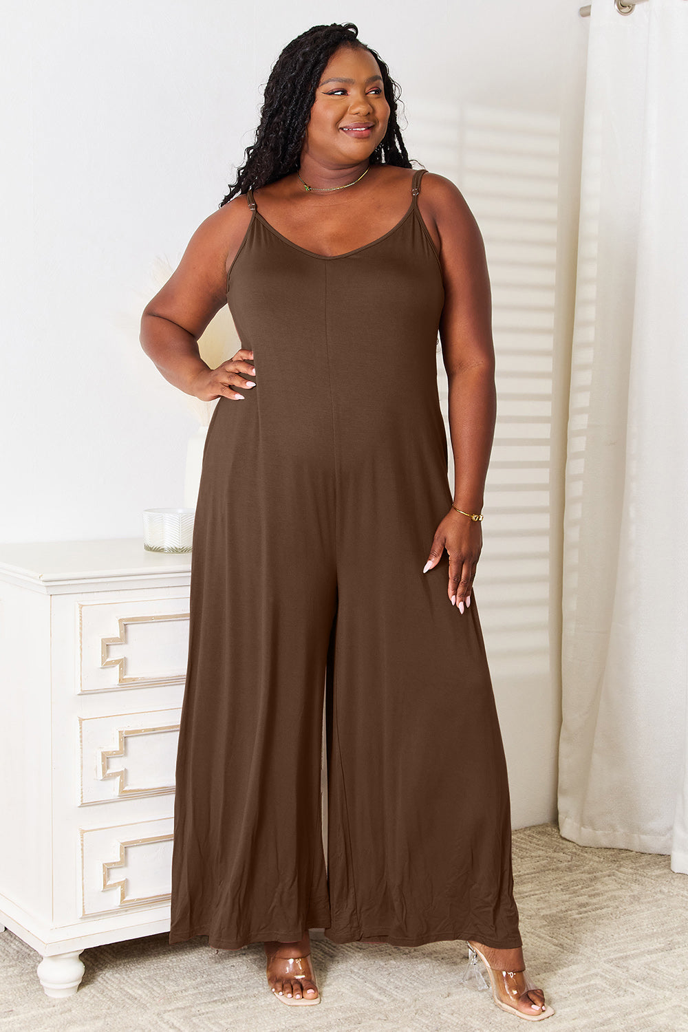 Soft Rayon Wide Leg Jumpsuit