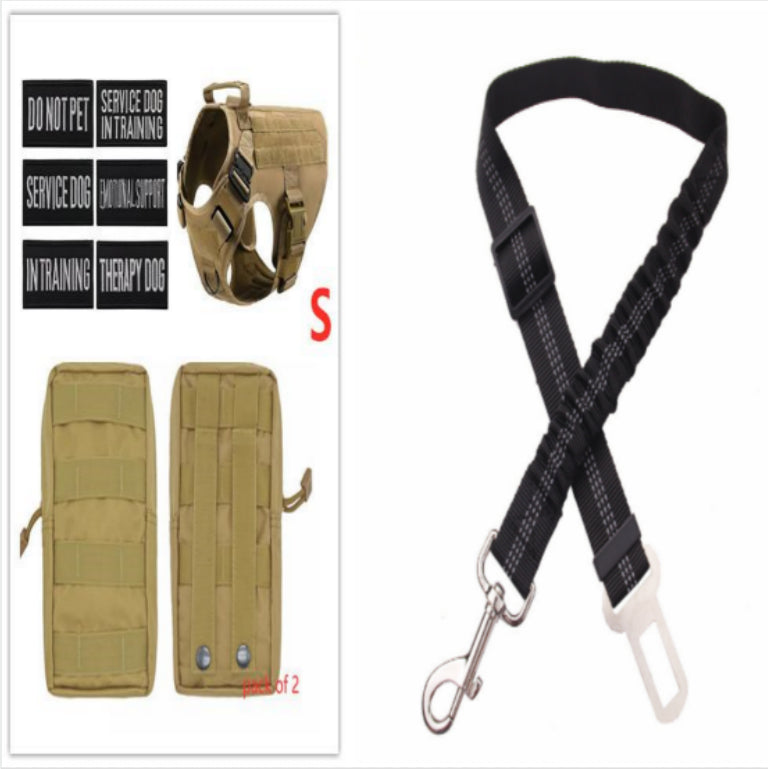 Military Tactical Dog Harness German Shepherd Adjustable Pet Dog Back