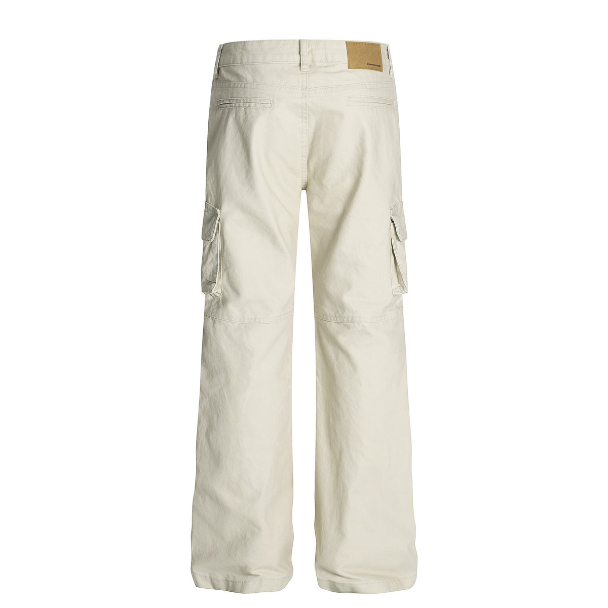 Retro Unisex Solid-Color Multi-Pocket Loose Flare-Bootcut Workwear Casual Pants