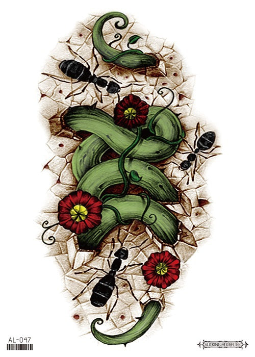 Waterproof Temporary Robotic Tattoo Stickers Fox Freak Peony Old School Louts Flower Flash Tattoos Female Body Art Fake Tatoo Men