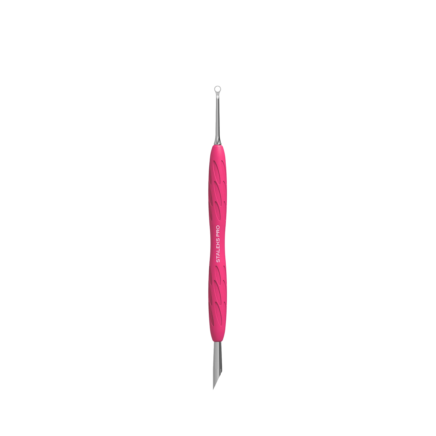 Manicure Pusher With Silicone Handle "Gummy" UNIQ 11 TYPE 2 (Slanted Pusher + Ring) PQ-11/2 STALEKS