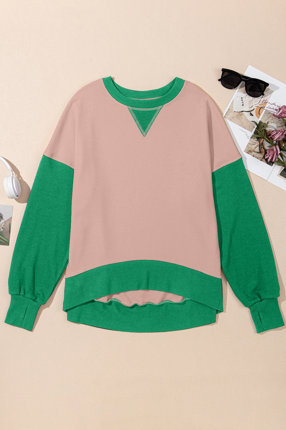 Women's Contrast Crewneck Sweatshirt