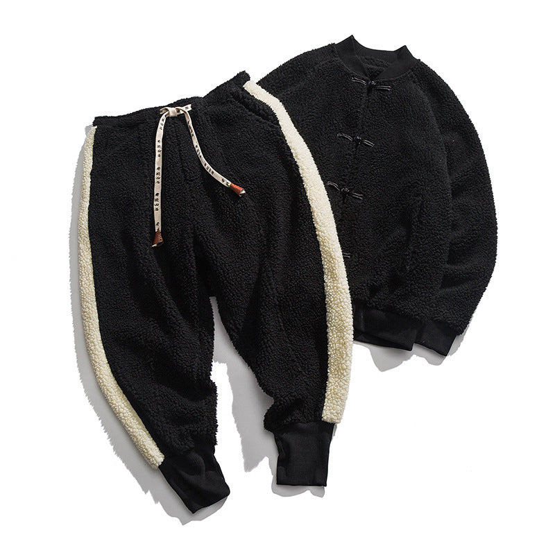 Chinese Style Winter Outfit with Cotton Jacket and Pants