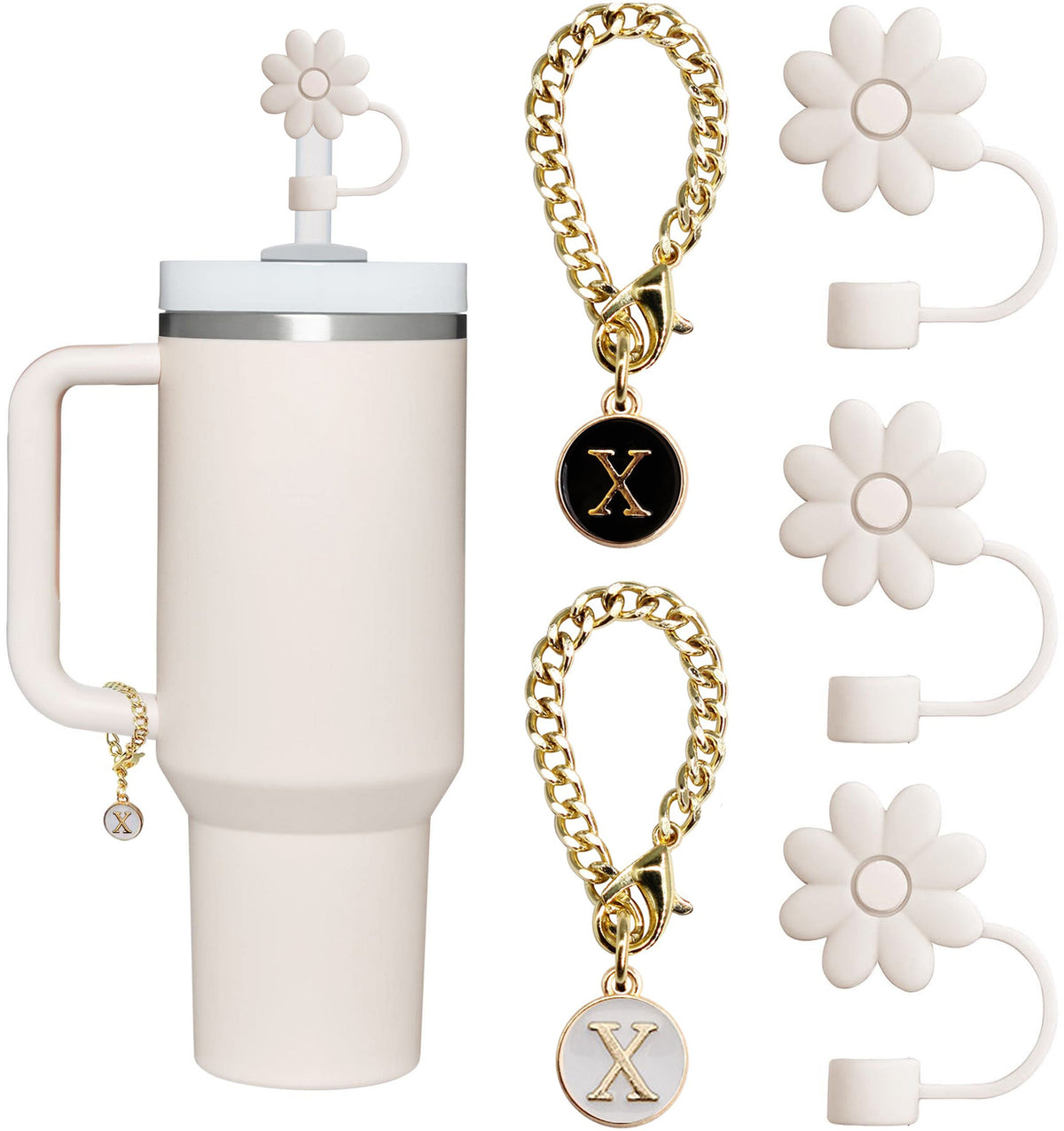 Tumbler Letter Handle Charms - 5PCS