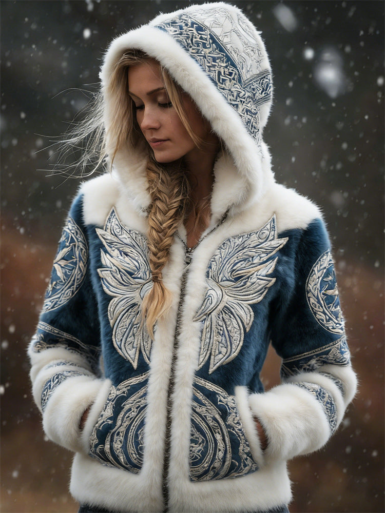 3D Digital Print Fashionable Retro New Zip-Up Hoodie For FallWinter