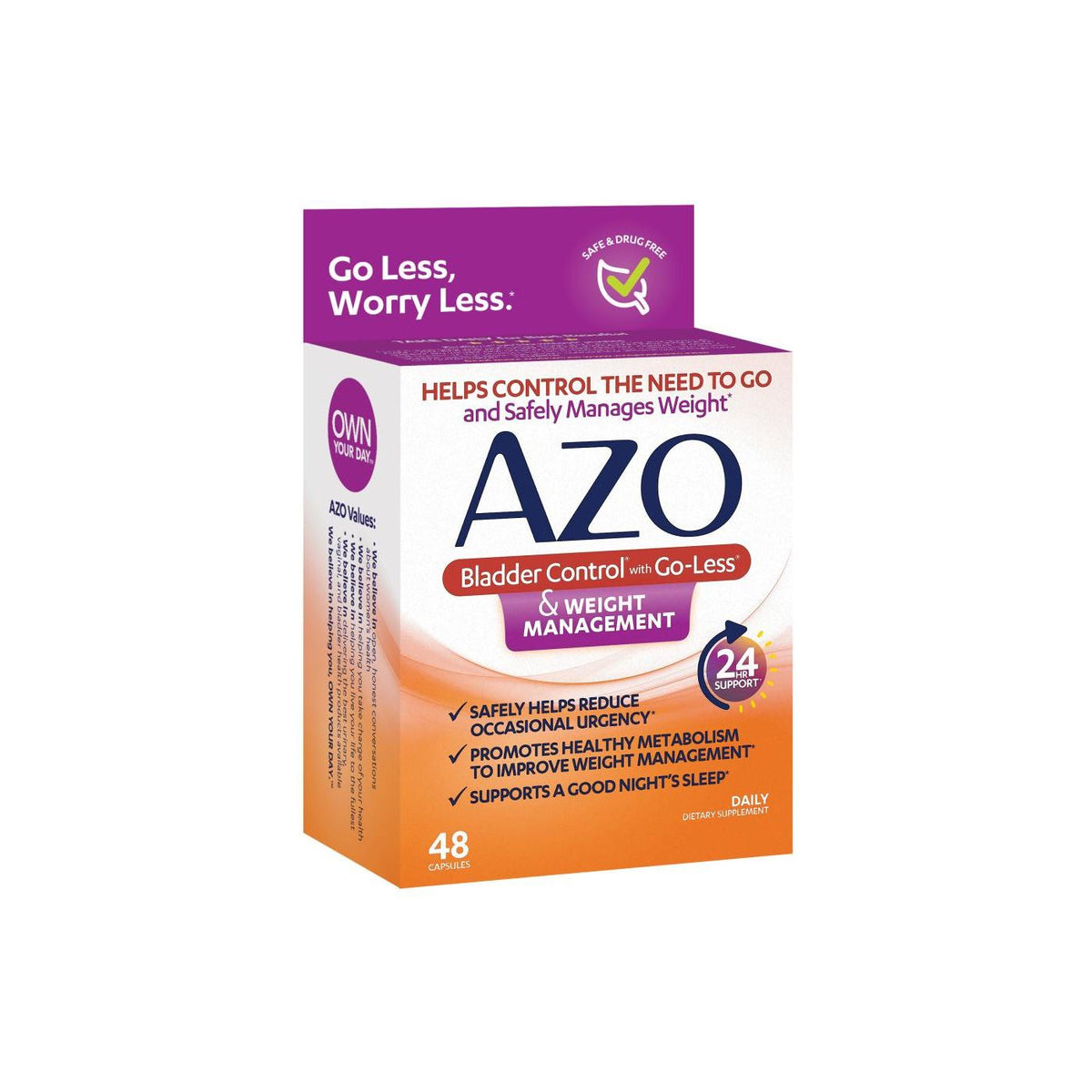 Azo Bladder Control Plus Weight Management Capsules - 48ct