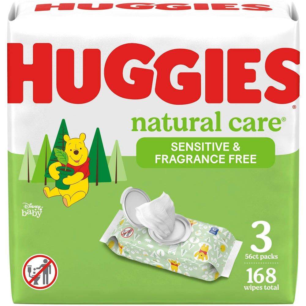 Huggies Natural Care Disney Baby Sensitive & Fragrance Free Wipes 56 ct x 3
