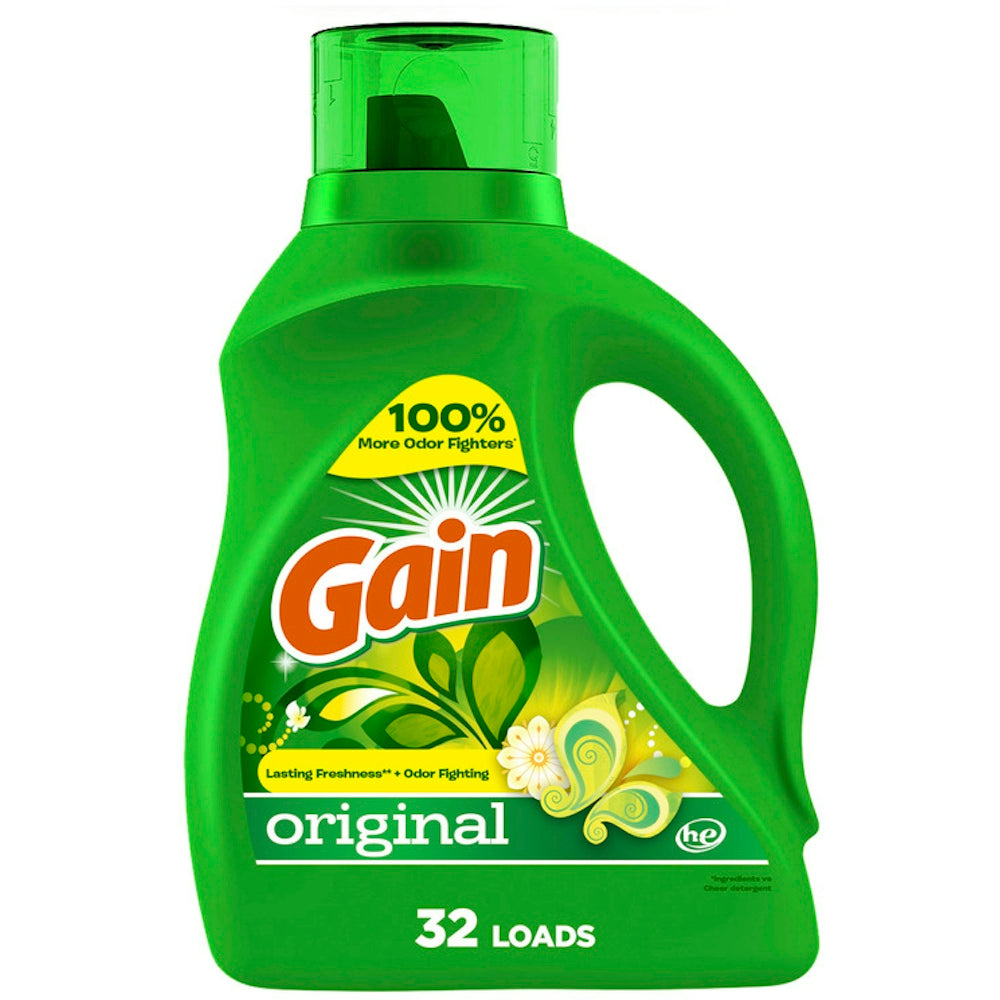 Gain Aroma Boost Liquid Laundry Detergent Original Scent 32 Loads 46 Fl Oz HE Compatible