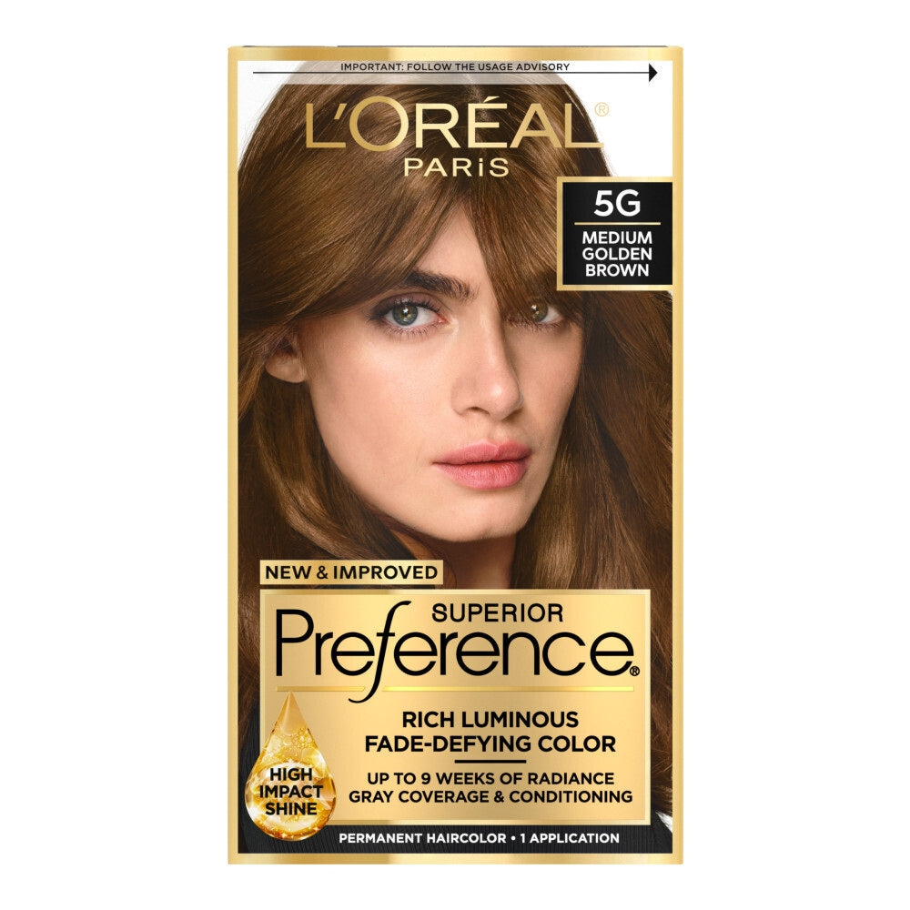 L'Oreal Paris Hair Color, Warmer, Medium Golden Brown 5G