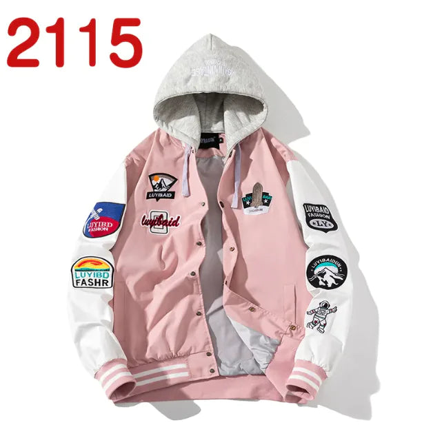 Style Loft Collection Uptown Embroidered Baseball Jacket