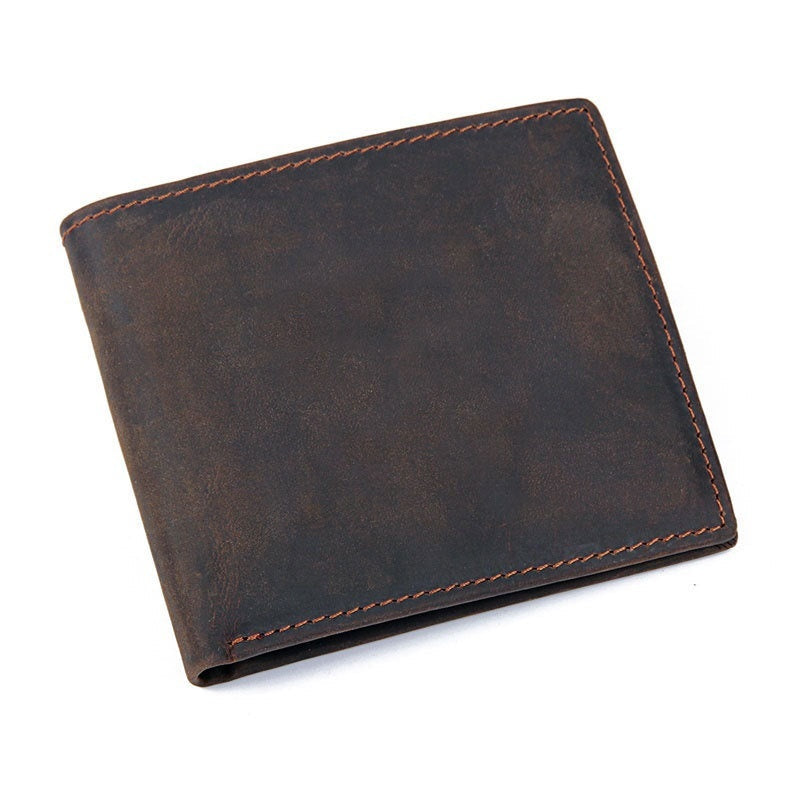 Vintage Crazy Horse Skin Men's Wallet