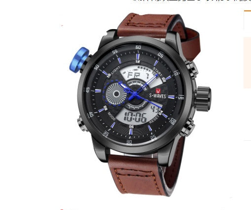 High-Quality Waterproof Casual Double Men's Watch