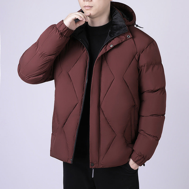 Mens Winter Cotton-Padded, Thickened, And Warm Fashion Jacket