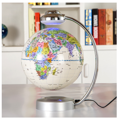8-Inch Magnetic Suspension Globe - Office Decoration & Novelty Gift
