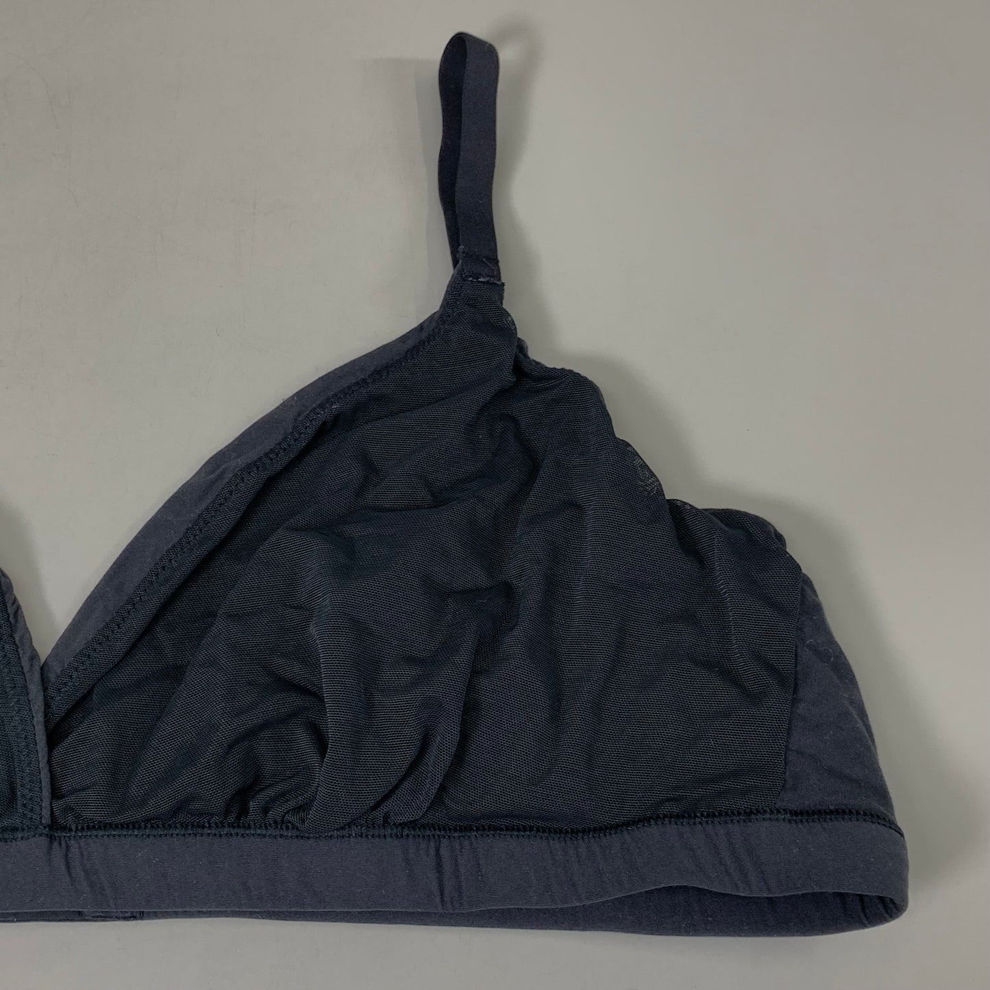 SKIMS Triangle Bralette 2-Ply Mesh Supportive Stretch Womens Sz 4X Onyx