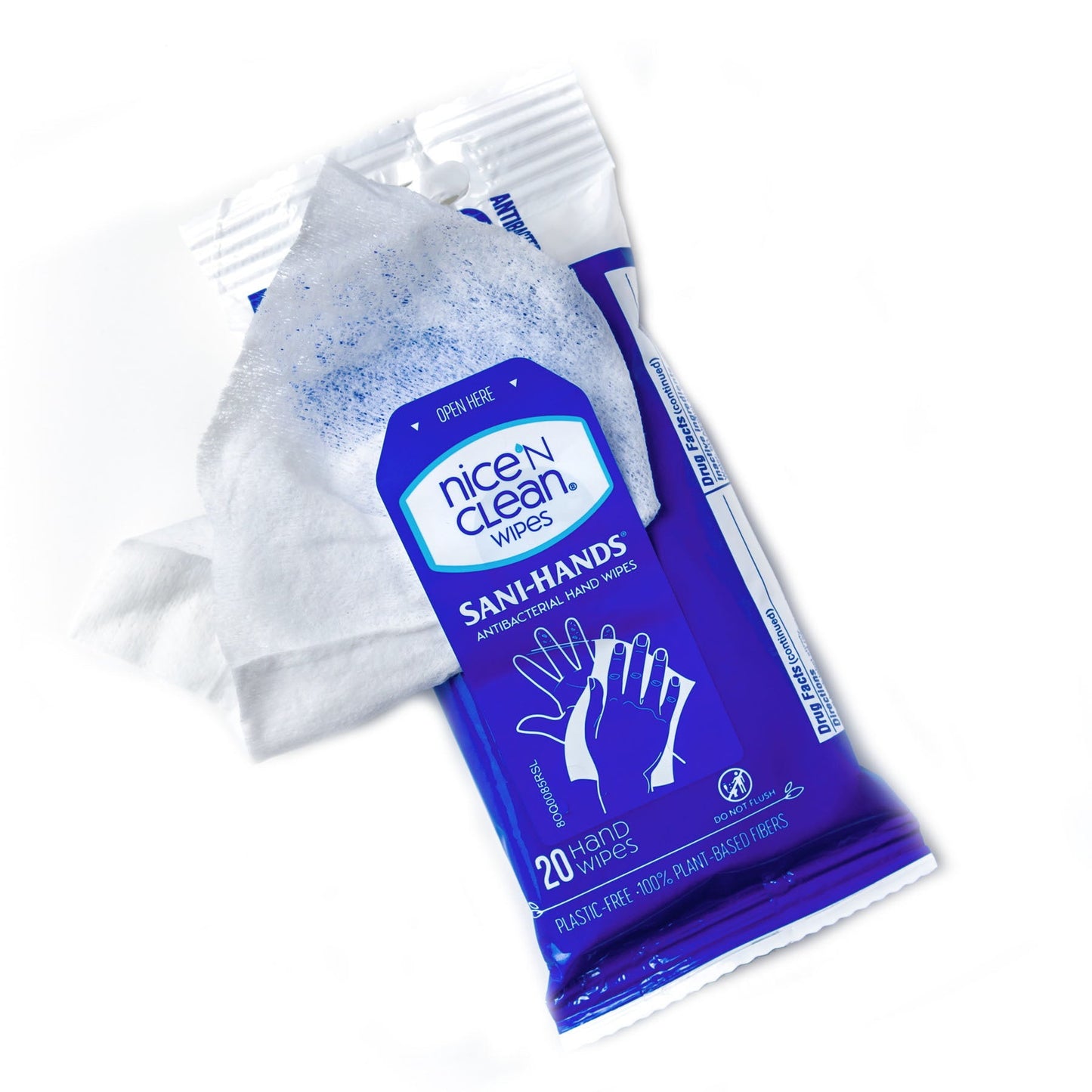Nice 'N Clean Citrus Scent Antibacterial Hand Wipes, 20 Count, Tencel, 5x8 In