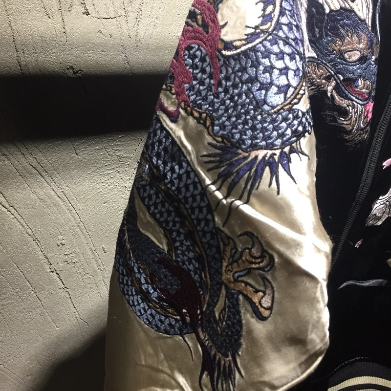 Men's Double-Sided Embroidered Jacket with Four Gods