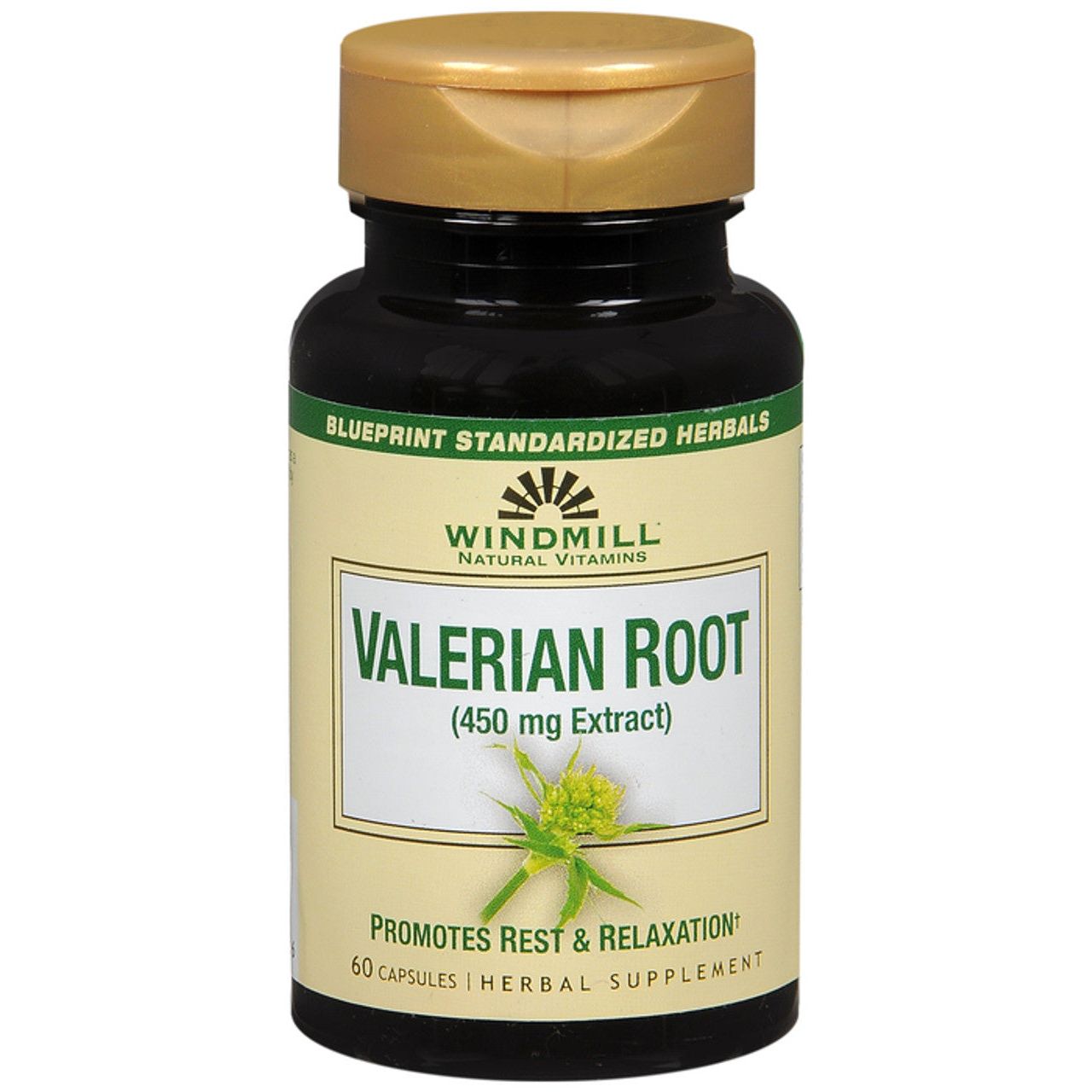 Valerian Root 450 mg – Natural Herbal Sleep Aid & Relaxation, 60 Caplets