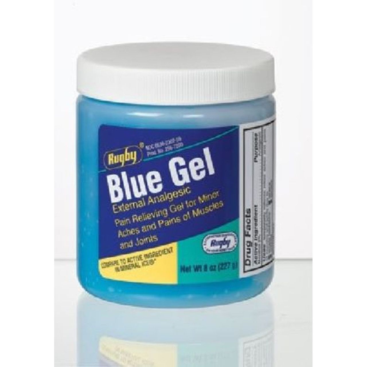 Rugby Ice Blue Gel External Analgesic Pain Relieving Gel, 8 Oz