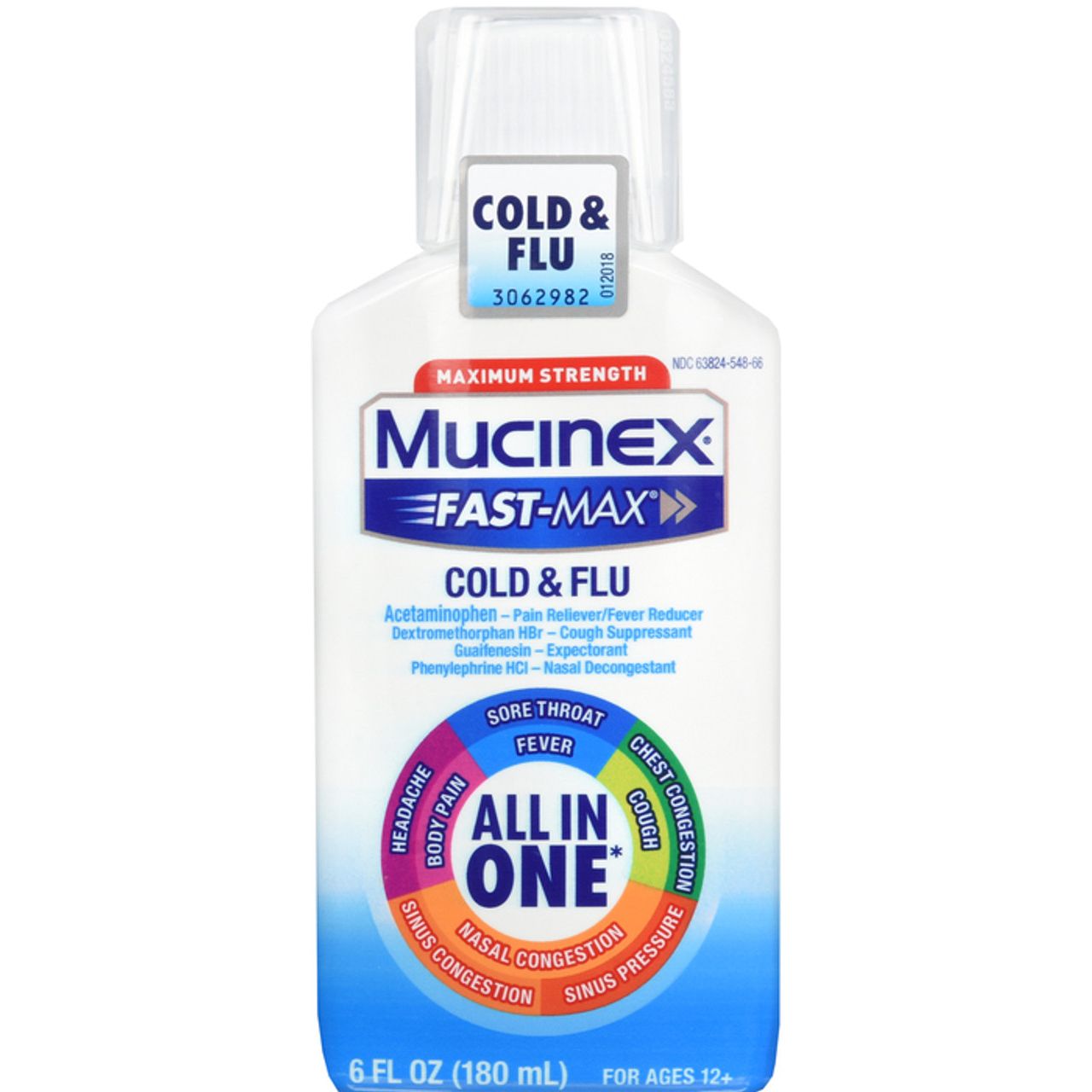 Mucinex® Fast-Max® Cold & Flu Maximum Strength Liquid, 6 oz