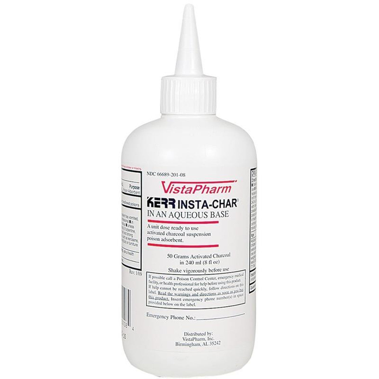 Vistapharm Kerr Insta-Char Poison Absorbent Activated Charcoal Oral Suspension 50G Liquid 8 Oz ( Discontinued  )