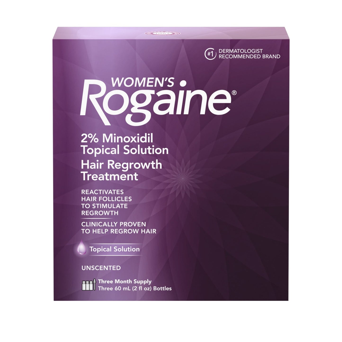 Rogaine Women's Unscented Hair Regrowth Treatment  3 Ea Box