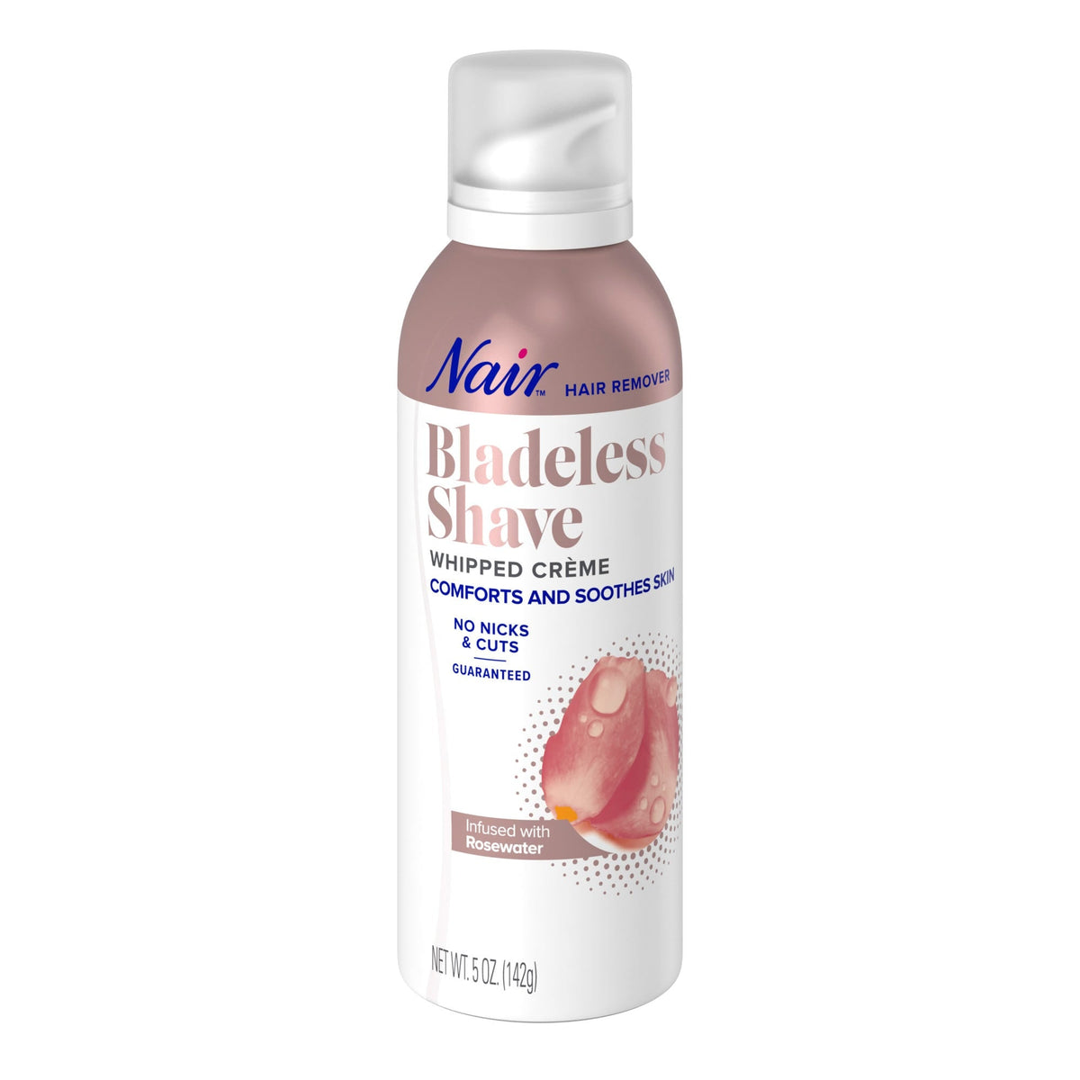 Nair Bladeless Shave Hair Remover Whipped Crme With Rosewater - 5 Oz