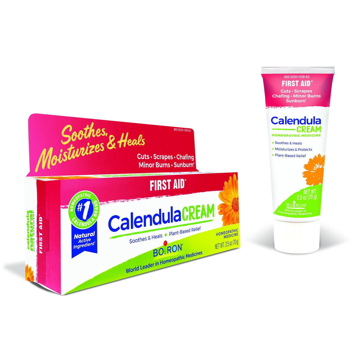 Boiron Calendula Cream, Homeopathic Medicine For First Aid, 2.5 Oz