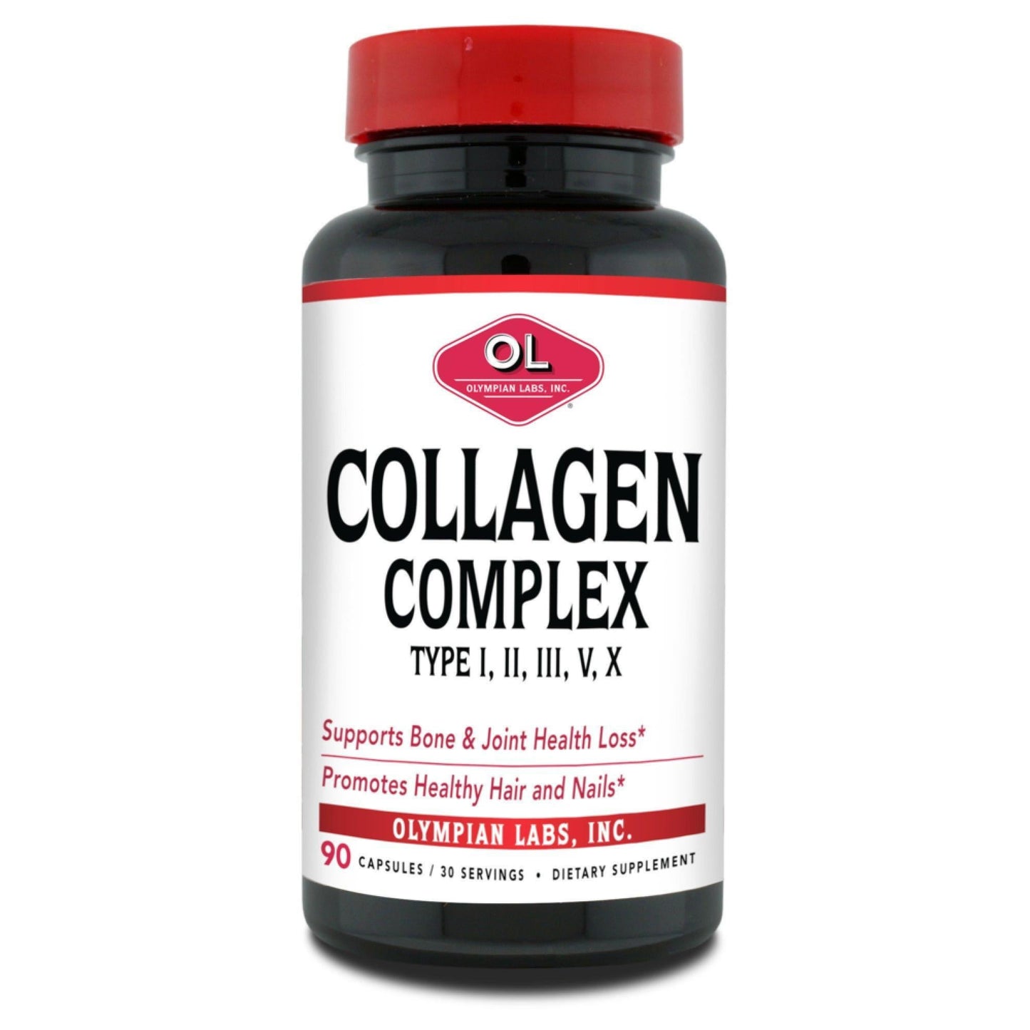 Olympian Labs Collagen Complex Type I, II, III, V, X - 90 ct