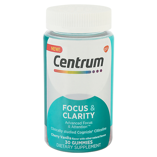 Centrum Focus And Clarity Supplement Gummies, 250 Mg, Cognizin Citicoline