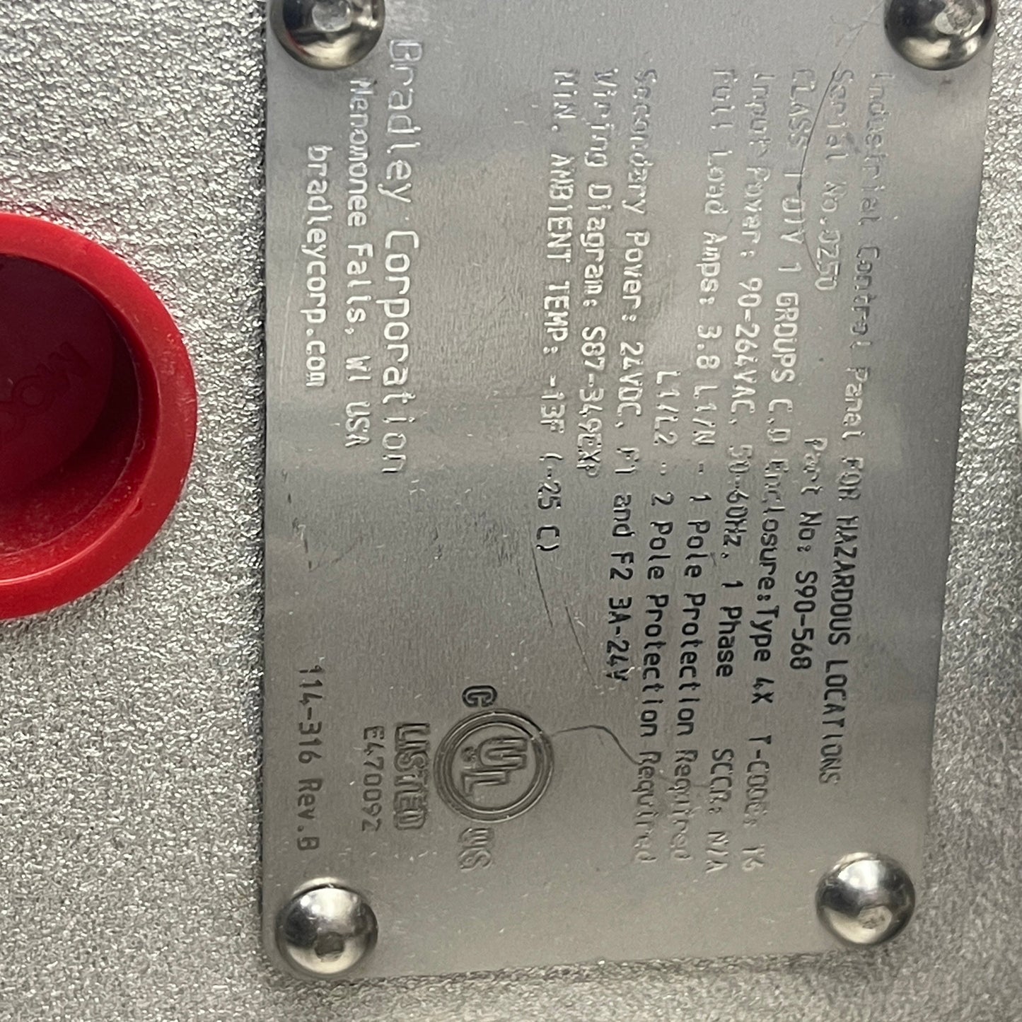 BRADLEY Emergency Signaling System Explosion Proof C1D2 - Signal - HHT S19-324D2DHT