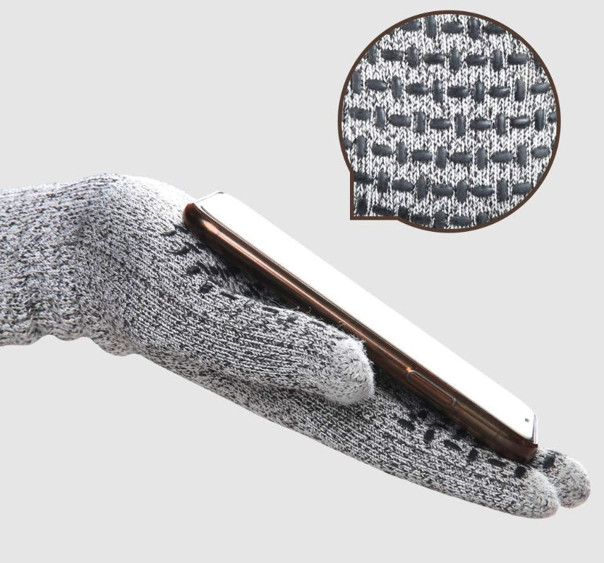 Three-finger touch screen cut-proof gloves