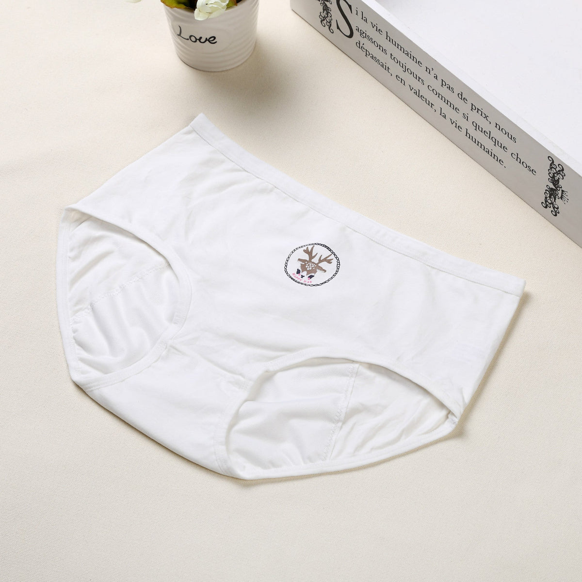 Anti-leakage High-waist Cotton Sanitary Briefs